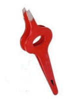 TWEEZERS WIDE GRIP SLANT TIP 3.5” RED